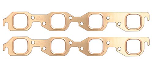 SCE Gaskets Exhaust Header / Manifold Gasket, Pro Copper, 1.875 x 1.800 in Stock Square Port, Copper, Big Block Chevy, Pair