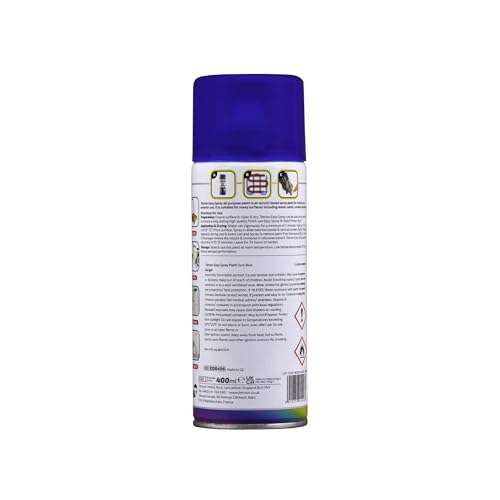 Tetrion Easy Spray Paint – Dark Blue 400ml -All-Purpose Fast Drying Acrylic Spray for Wood, Metal, Plastic, Ceramic & More, Smooth Base Coat - Indoor & Outdoor Use, 13.5 Oz - color: Blue - Dark, size: 13.5 Ounce (Pack of 1)