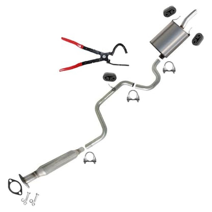 Northeastern Exhaust | Resonator, Intermediate Pipe & Muffler System Kit w/Rubber Hanger Tool Compatible for Chevrolet Monte Carlo 2006-2007 3.5L | Includes Gasket, Clamps, Hangers and Bolts & Nuts