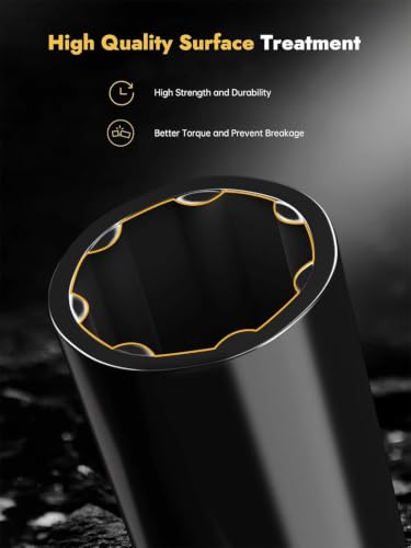 MIKKUPPA 7 Point Spline Lug Nut Socket Key, 1/2" Drive Impact Tools 1PC - size: 7 Spline (1/2" Drive) - 1PC