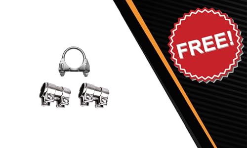 Northeastern Exhaust | Stainless Steel Resonator and Muffler Exhaust Kit Compatible for 2005-2014 VW Jetta 2.5L | Free Clamp, and Sleeve included | Automotive Replacement Part