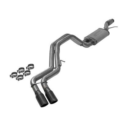 Flowmaster 717986 FlowFX Cat-Back Exhaust Kit 3 to Dual 2.5 Inch Same Side Exit 409 Stainless Steel 3.5 Inch Black Ceramic Coated Tips Compatible with 2015-2020 Chevy Tahoe GMC Yukon 5.3L 2/4WD