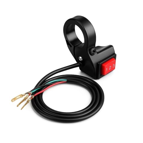 3 Speed Switch 22mm 7/8in Motorcycle Handlebar Switch Ebike Handlebars Bars for Ebike Bike Motorcycle Accessories for Electric Offroad Motorcycle Modification