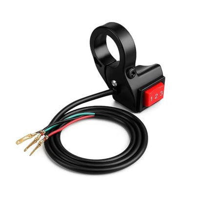 3 Speed Switch 22mm 7/8in Motorcycle Handlebar Switch Ebike Handlebars Bars for Ebike Bike Motorcycle Accessories for Electric Offroad Motorcycle Modification