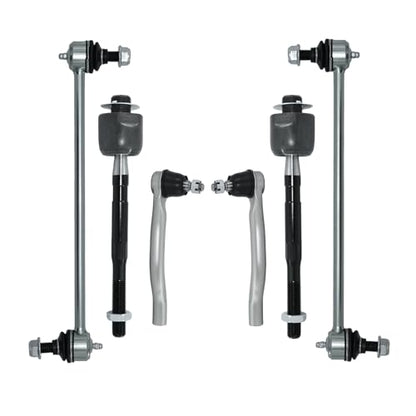 6Pcs Front Outer Inner Tie Rod Ends Sway Bar Kit Compatible with 2009-2015 Honda Pilot-ES800825 EV800712 K750124