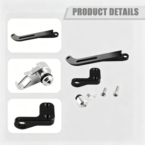 Anodized LSA Billet Throttle Cable Bracket Sliding Connection Fit for Lokar Throttle Cables - High Boost Ready, All Necessary Hardware Included
