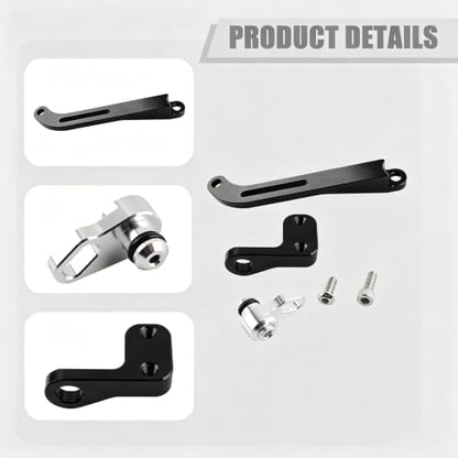 Anodized LSA Billet Throttle Cable Bracket Sliding Connection Fit for Lokar Throttle Cables - High Boost Ready, All Necessary Hardware Included
