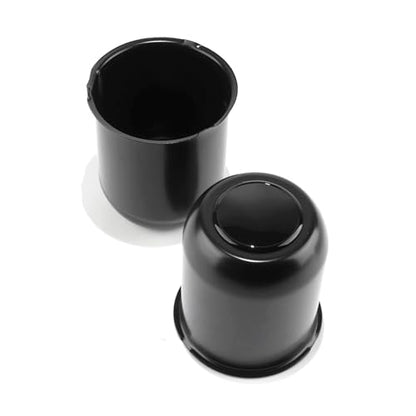 2Pcs 3.74" Stainless Trailer Wheel Center Caps, 4.33" H Matte Black - color: Matte Black, size: 3.74" Hub 4.33"H