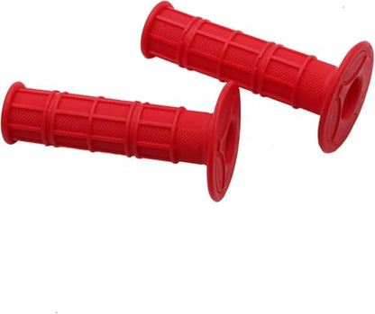 22mm 7/8" Motorcycle Rubber Handlebar Grips for 50cc-125cc Dirt Bike ATV Moto Pit Bike CRF50 XR50 KLX250 SSR125 CRF150F CRF230F CRF250F CRF450F TTR110 TTR125 YFZ RMZ KXF Parts 1Pair - color: Red