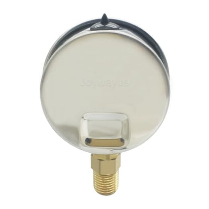 Joywayus Pressure Gauge 0-300 PSI Brass 1/4" NPT Male Thread Lower Mount, Glycerin Filled, Stainless Steel Case, Multiple Function - size: 0-300PSI--1/4", style: Glycerin Filled