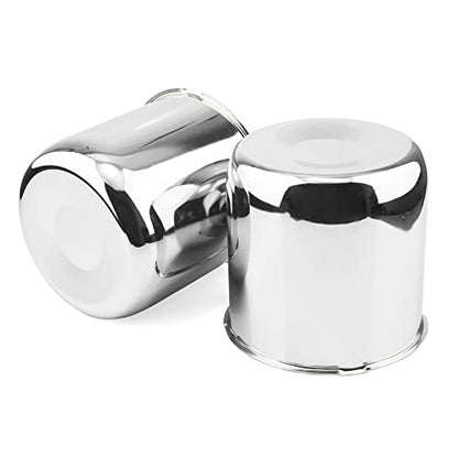 2Pcs 4.88" OD 4.76" H Push Through Trailer Wheel Center Cap for Rim - color: Chrome, size: 4.88" OD 4.76" H