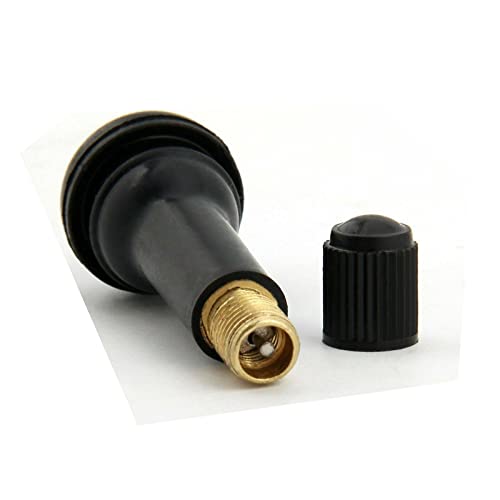 100PCS TR414 Snap-in Tire Wheel Valve Stems Medium Black Rubber Kit - color: 100PCS, size: TR414