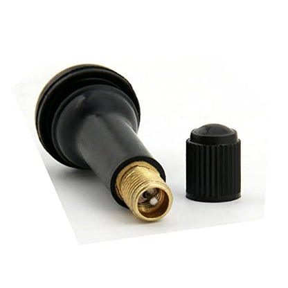 100PCS TR414 Snap-in Tire Wheel Valve Stems Medium Black Rubber Kit - color: 100PCS, size: TR414