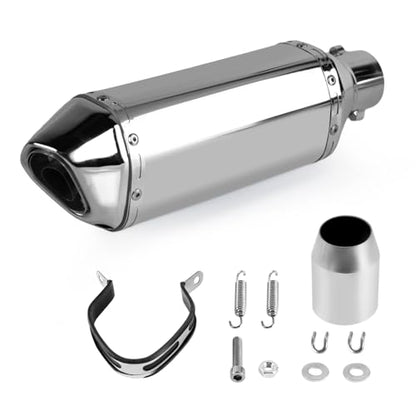 PACEWALKER Motorcycle Slip On Muffler, 1.5-2", 38-51mm Inlet, Plating - size: Plating