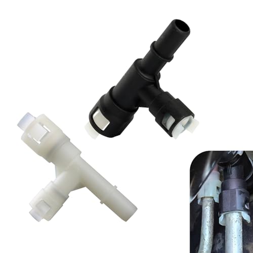 2 PCS Car Heater Inlet Hose Joint, Three-way Plastic Cooling Heater Hose Connector, Compatible with Cadillac Chevrolet GMC 15055343 15055342, Plastic Heater Core Hose Tee Connector Replacement
