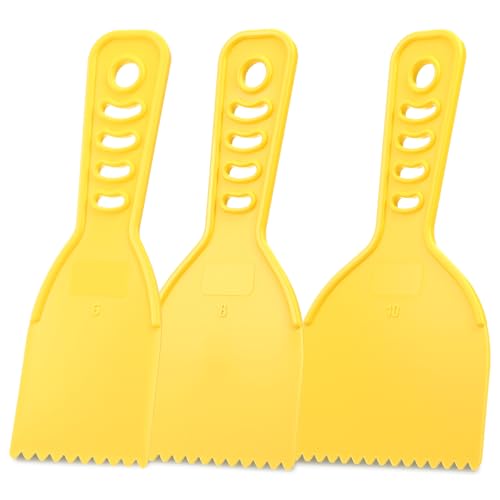 Lothee 3 Pcs Notched Trowel Set, Adhesive Spreader, 4" 3.1",2.4" - size: 4" 3.1",2.4"