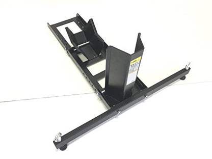 MaxxHaul Motorcycle Wheel Chock Heavy‑Duty Steel Front Tire Stand Fits 15" to 22" Wheels Self Locking Cradle for Trailers Garages and Shops 1800 lb Capacity Black Powder Coat (70271)