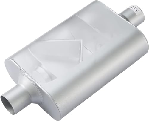 Universal Exhaust Muffler with Aggressive Sound, Anti-corrosive Muffler, Chamber Performance Mufflers for Cars, Trucks(2" center in|2"center out overall18") - color: center in | center out, size: 2" center in|2"center out overall18"