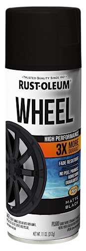 Rust-Oleum High Performance Wheel Spray Paint, Matte Black - color: Matte Black, size: 11 Ounce (Pack of 1)