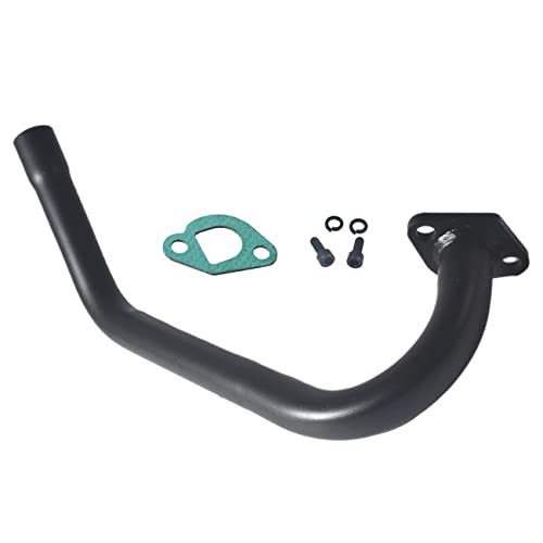 Upgrade Exhaust Pipe With Female Threaded For Coleman Powersports CT200U,CT200U-EX,BT200X,For Predator 212cc 196cc Go Kart& Mini Bike, For Honda GX160,GX200 Black - size: black