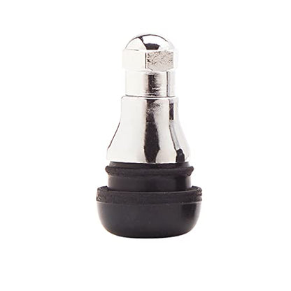 TR412C Chrome Snap-in Rubber Valve Stems for Golf Carts, ATV, UTV Lawn Mowers (10)