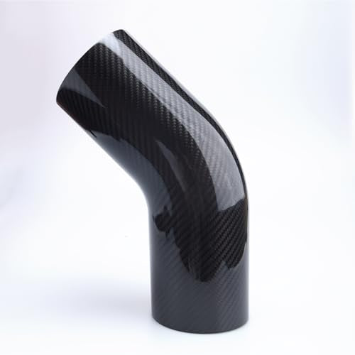 AC PERFORMANCE 3" 45° Degree Carbon Fiber Air Intake Elbow Tube - size: 3" OD, style: 45 Degree