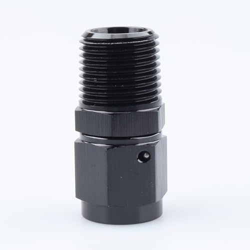 AC PERFORMANCE -6 AN Female to 3/8" NPT Male Swivel Fitting Aluminum Black - color: Black, size: 6AN to 3/8 NPT