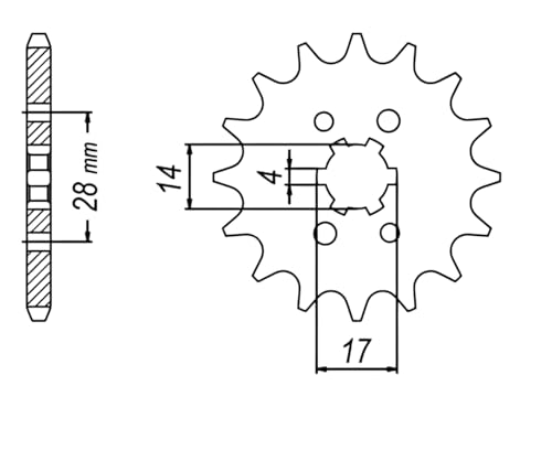 428 Motorcycle Drive Sprocket and Chain Kit compatible with Honda CRF125FB 2015-2024