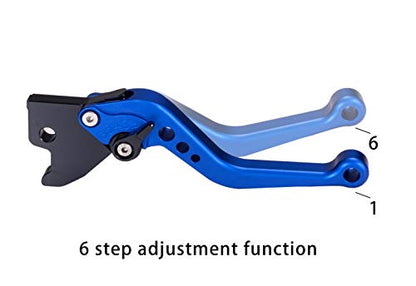 Hopider Short Brake Clutch Levers Compatible with YFM 700 Raptor 2000-2006 - color: Blue