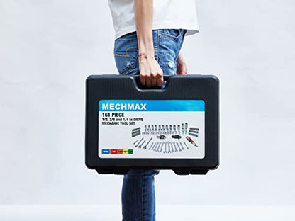 MECHMAX 161-Piece Mechanics Tool Set with SAE Metric Sockets - style: 161 Piece