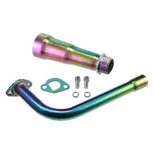 3 Stage Exhaust Header Pipe,For Predator 212cc 196cc Engine Colorful - color: Colorful, size: Exhaust tip 1