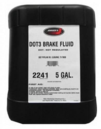 Johnsen's 2241 Synthetic DOT 3 Brake Fluid - 5 Gallon