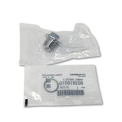 Subaru Oil Drain Plug & Crush Washer Gasket - 32195AA021 & 803916010 - Genuine OEM