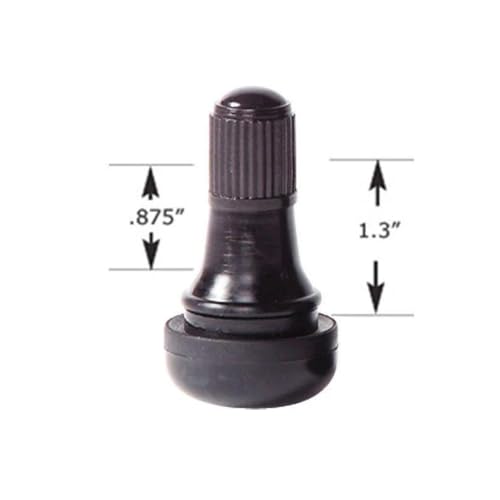 TR412 Rubber Snap-in Short Black Tire Valve Stem for Tubeless 0.453 Inch 11.5mm Rim Holes (TR412-50 Pack) - size: TR412 - 50 Pack