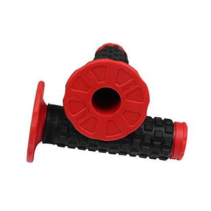 Motorcycle Grips 7/8" Dirt Bike Grips Pillow Top Anti-Slip Advanced Rubber Grips for CR CRF - color: Red
