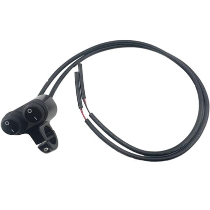 FainWan 12v 5A Motorcycle ATV Bike 7/8 inch 22mm Handlebar Dual Control Multifunctional Headlight Waterproof Switch Dangerous Brake Fog Light 2 in 1 Switch (Black)