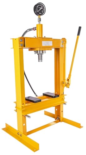 Hydraulic Shop Press with Pressure Gauge [10-Ton]