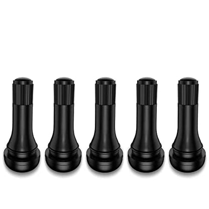 CKAuto TR413 Tubeless Rubber Snap-in Tire Valve Stems, Black, 5 Pcs/Bag - size: TR413