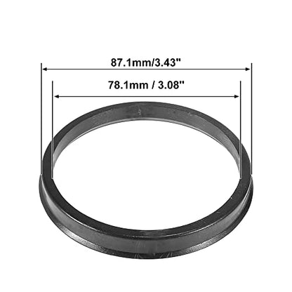 X AUTOHAUX 4pcs Plastic 78.1mm to 87.1mm Hub Centric Rings Wheel Spacer - size: 87.1mm