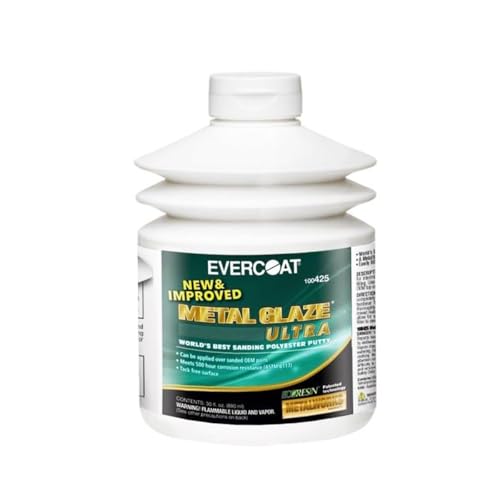 Evercoat Metal Glaze Ultra Polyester Putty for Fiberglass, Aluminum, Steel and More - 30 Fl Oz