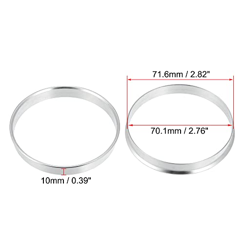 X AUTOHAUX 4pcs Aluminium Alloy Hub Centric Rings Wheel Bore Center Spacer - size: 70.1mm