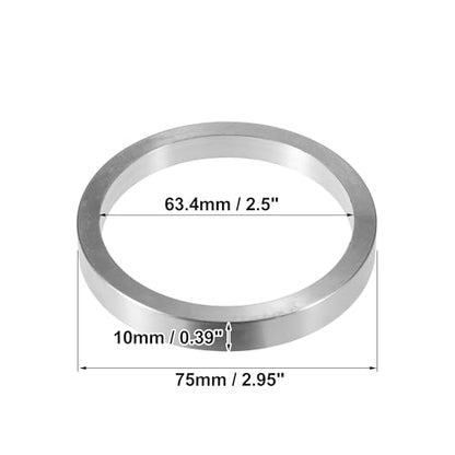 X AUTOHAUX 4pcs OD 75mm to ID 63.4mm Aluminum Hub Centric Rings - size: 75mm ID to 63.4mm OD