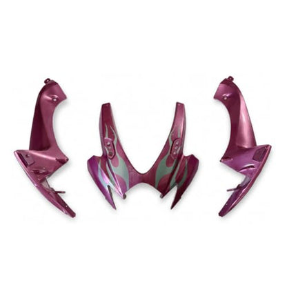 YTL -Pink Silver Flames Full Fairing Fit for Suzuki 2006-2007 GSXR 600/750 - color: 007-Pink Silver Flames