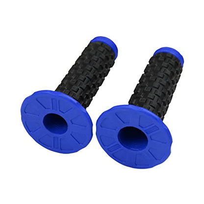 Motorcycle Grips 7/8" Dirt Bike Grips Pillow Top Anti-Slip Advanced Rubber Grips for CR CRF - color: Blue