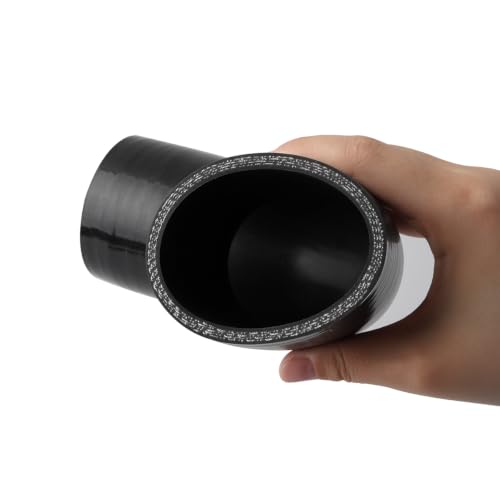 90 Degree ID 3"(76mm) Elbow Silicone Hose Intake Intercooler Coupler 3 inch Pipe,Length 102mm One Leg,4-Ply Thickness 5.4 mm - size: 90ID76(3")