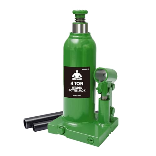 Jack Boss Bottle Jack 4 Ton (8,000 LBs) Hydraulic Car Jack, Fit for Auto Truck Repair and House Lift, Green - color: Green, size: 4 TON