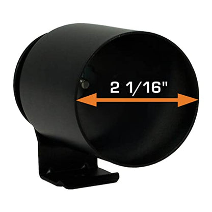 GlowShift Universal Fitment Black Single Gauge Metal Dashboard Pod Holder - Fits Any Make/Model Car or Truck - Mounts (1) 2-1/16" (52mm) Gauge to Vehicle's Dash (Pack of 4) - size: 52mm (Pack of 4)