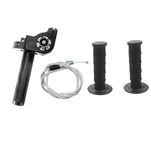 Throttle Grip Motorcycle 22mm CNC Aluminum Quick Twister Throttle Cable for CRF50 CRF70 70 110 70CC 110CC IRBIS 125 250 Dirt Pit Bike Accessories (Black-2) - color: Black-2