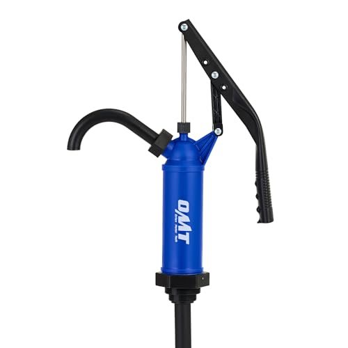 OMT 55 Gallon Drum Pump, Fits 5 to 55 Gallon Drums & Barrels - color: Blue Lever Action Reinforced PP Pump