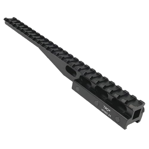 24-Slot Picatinny Rail Riser Mount (1"/0.83"/0.5" Height), 10" Length Flat Top Mount Adapter and Optics Riser Mount - style: Medium - 0.83"